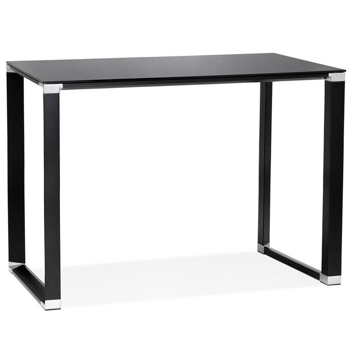 HOCHTISCH Glas Metall Multifunktional KERIX, Schwarz 140x70x101 cm - Schwarz, Glas/Metall (70/140/101cm) - KADIMA DESIGN