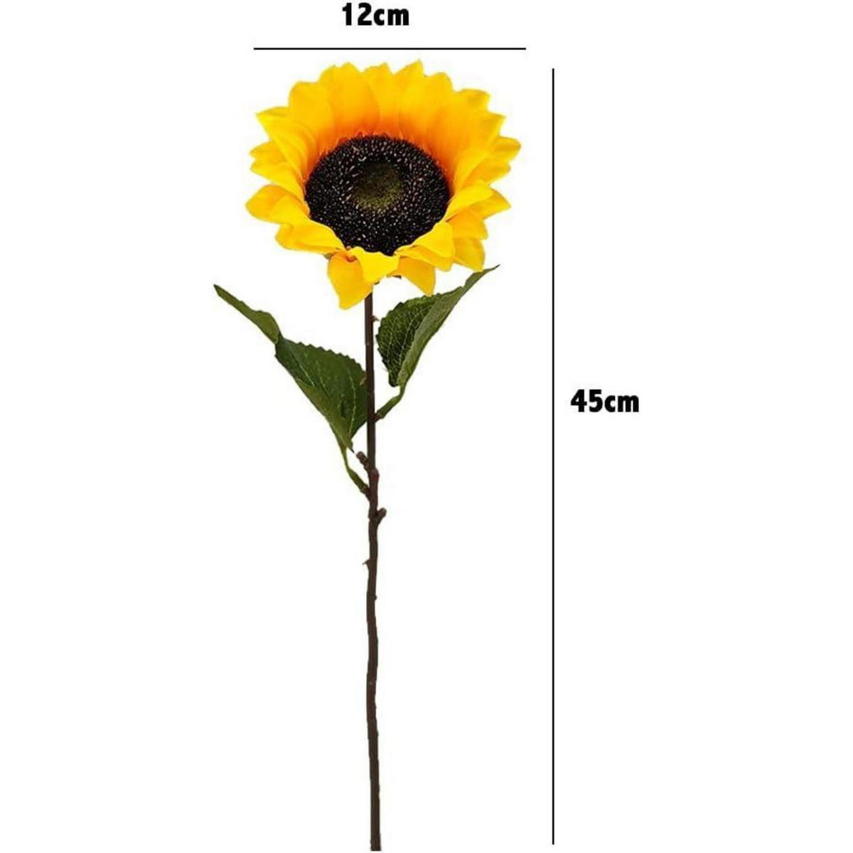 KÜNSTLICHE Sonnenblumen 10-teiliges Set 45 cm - Gelb, Kunststoff (40cm)