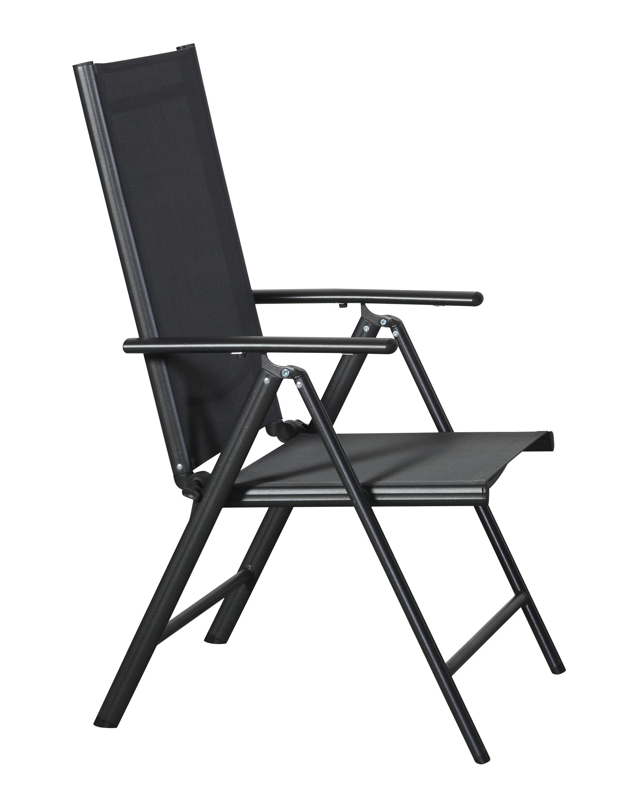 GARTENSTUHL 2er Set Schwarz - Schwarz, Holzwerkstoff (55/105/68cm) - ebuy24
