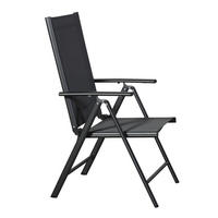 GARTENSTUHL 2er Set Schwarz - Schwarz, Holzwerkstoff (55/105/68cm) - ebuy24
