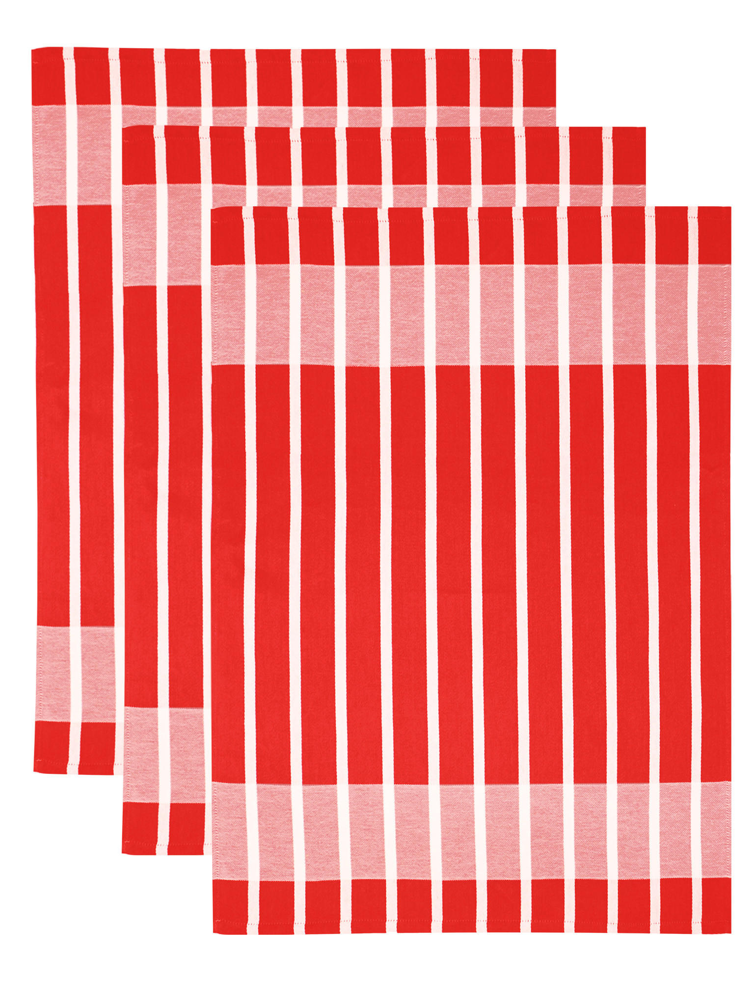 GESCHIRRTÜCHER 50x70 cm, 6er Set, Lüttich Rot - Weiß - Rot/Weiß, Textil (50/70cm) - Lashuma