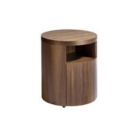 NACHTTISCH Rund Walnuss 48/48/55 cm - Nussbaumfarben, Holz (48/55/48cm) - ANGEL CERDA