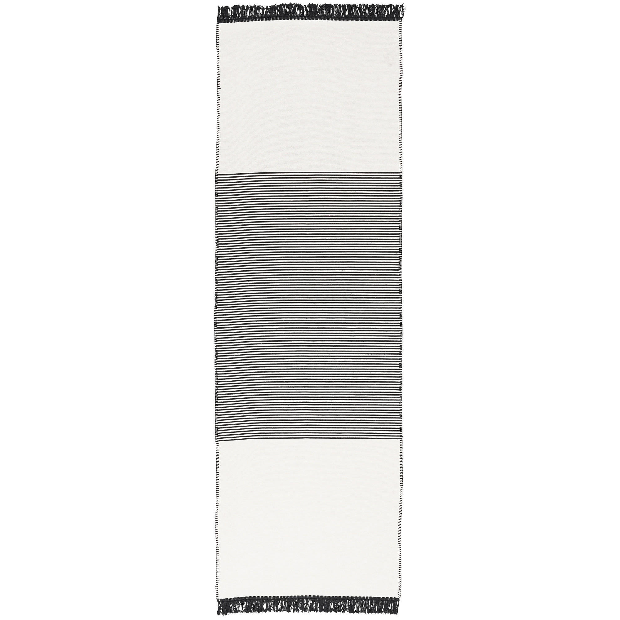 LÄUFER TEPPICH BEIDSEITIG ETHNO KELIM - Schwarz/Grau, Textil (80/150cm) - Pergamon