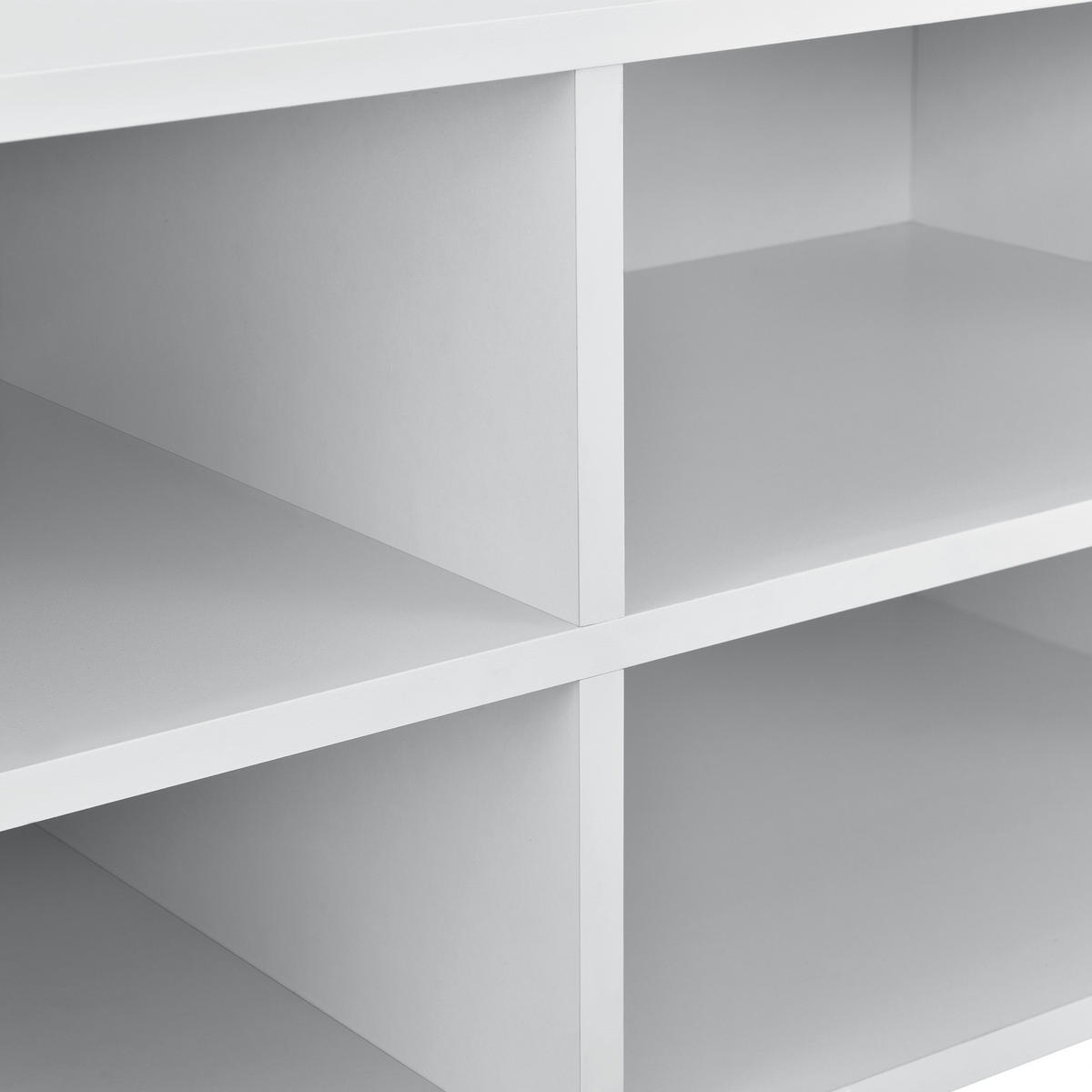 LOWBOARD Gränne - Weiß, Holzwerkstoff/Kunststoff (90/40.5/35cm) - [en.casa]