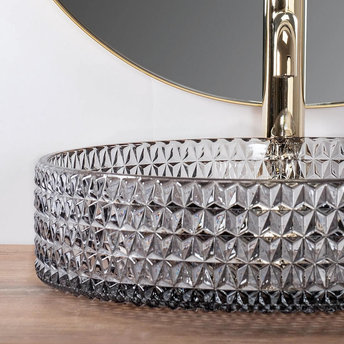 AUFSATZWASCHBECKEN Rea Cristal Grey 39 - Grau, Keramik (39/11.5/39cm) - REA