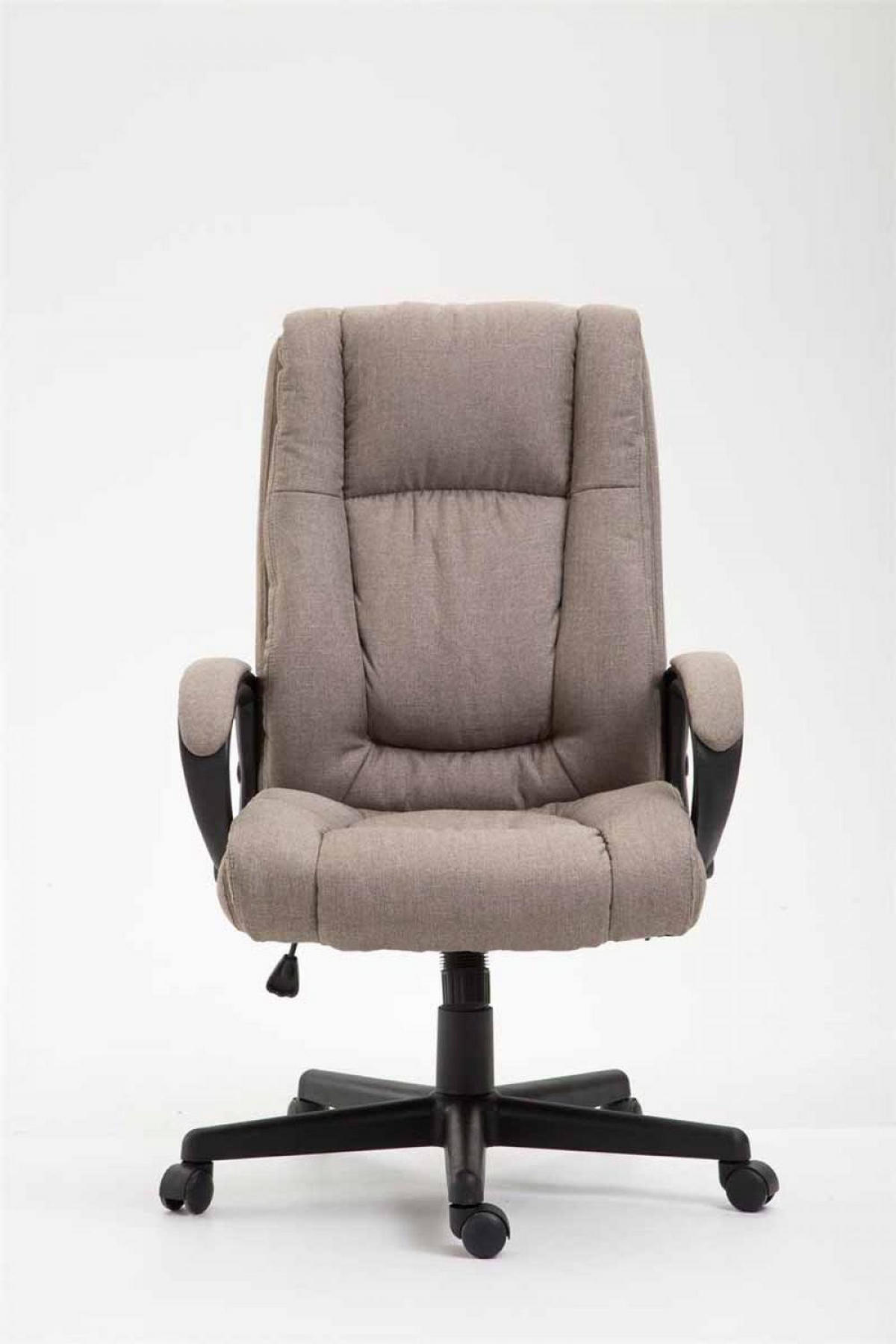 DREHSTUHL Stoff Taupe - Taupe/Schwarz, Kunststoff/Textil (66/106/70cm) - CLP