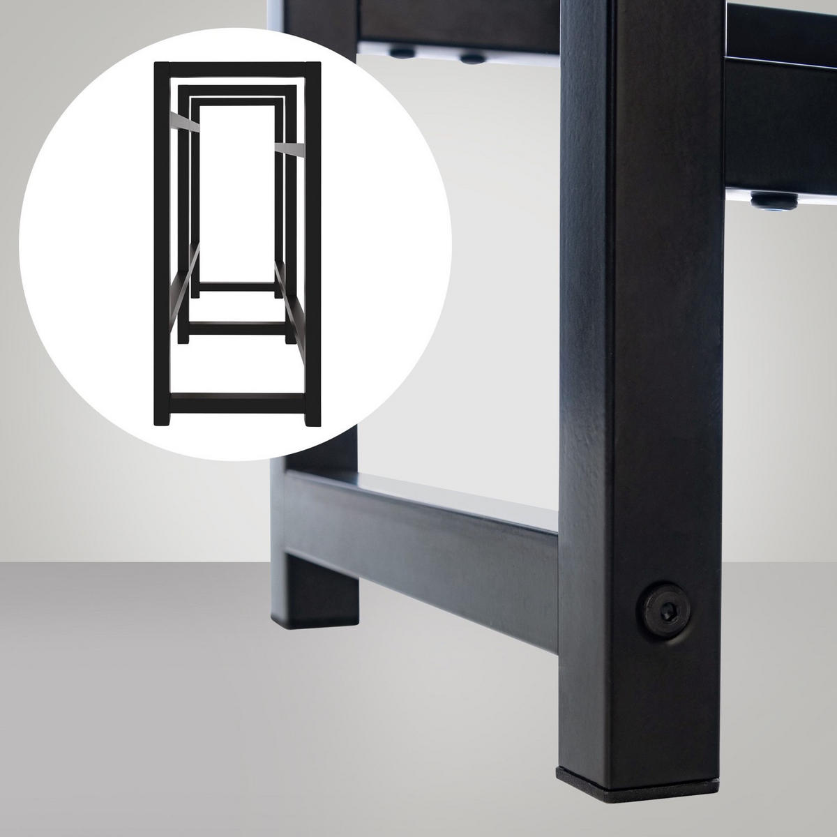 GETRÄNKESKISTENSTÄNDER Star - 4er Set - schwarz - Schwarz, Metall (91/31/75cm) - TPFLiving