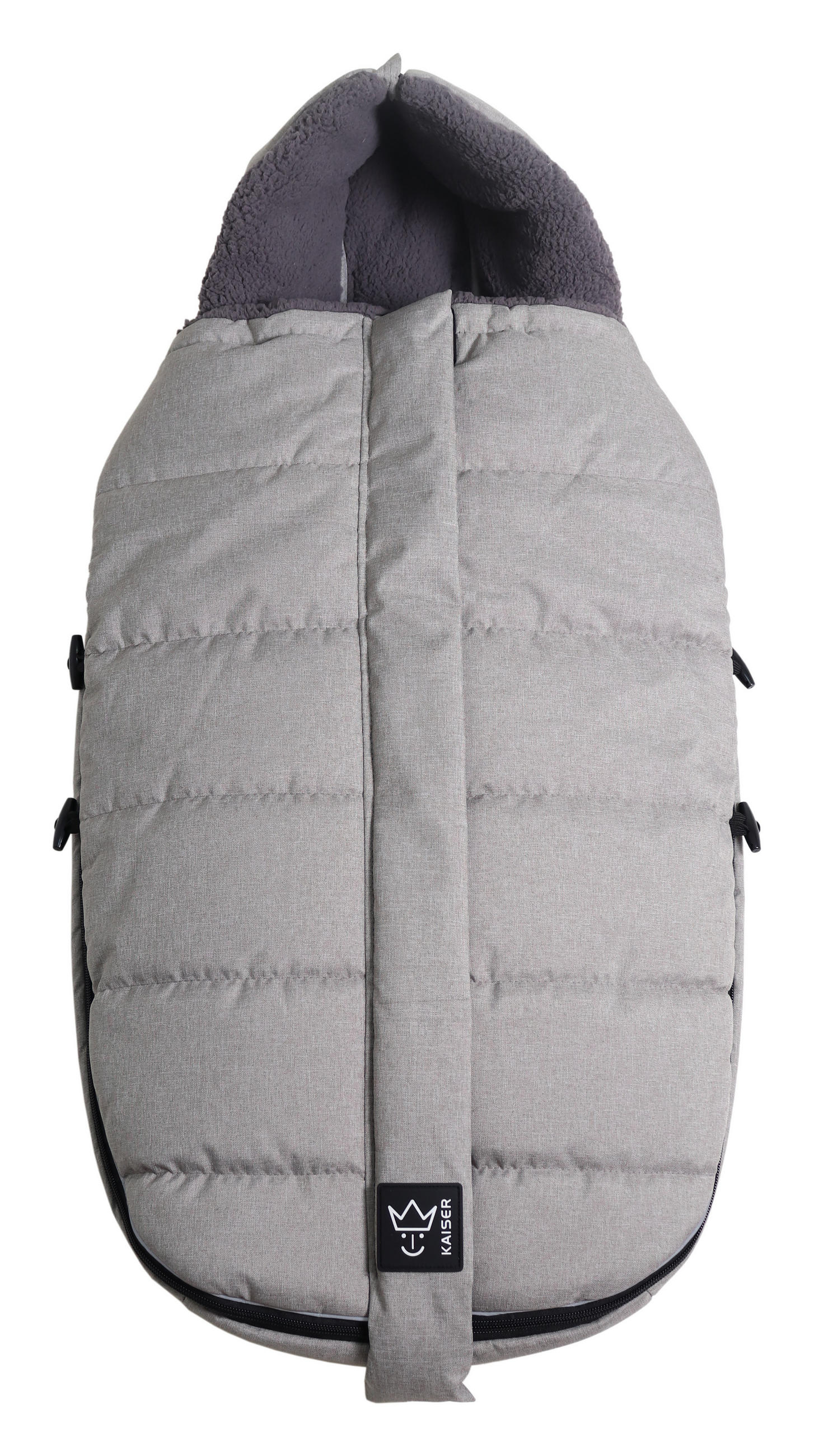 KINDERWAGEN-FUSSSACK Mila, light grey melange - Grau, Textil (48/7/105cm) - Kaiserbaby