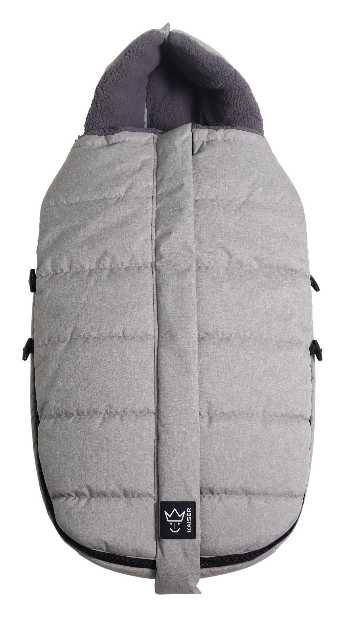 KINDERWAGEN-FUSSSACK Mila, light grey melange - Grau, Textil (48/7/105cm) - Kaiserbaby