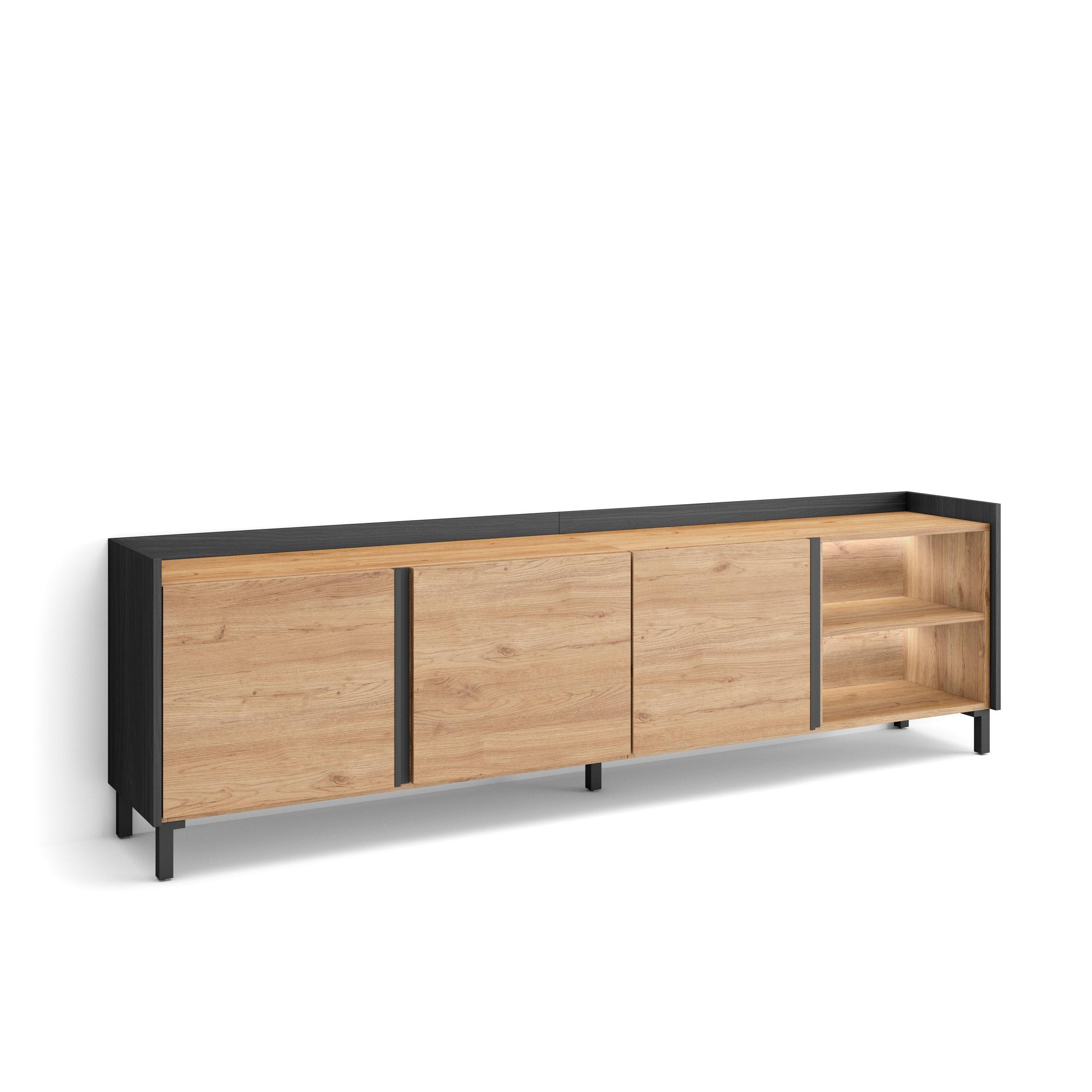 Skraut Home Lowboard, Eiche 207x61x35 cm