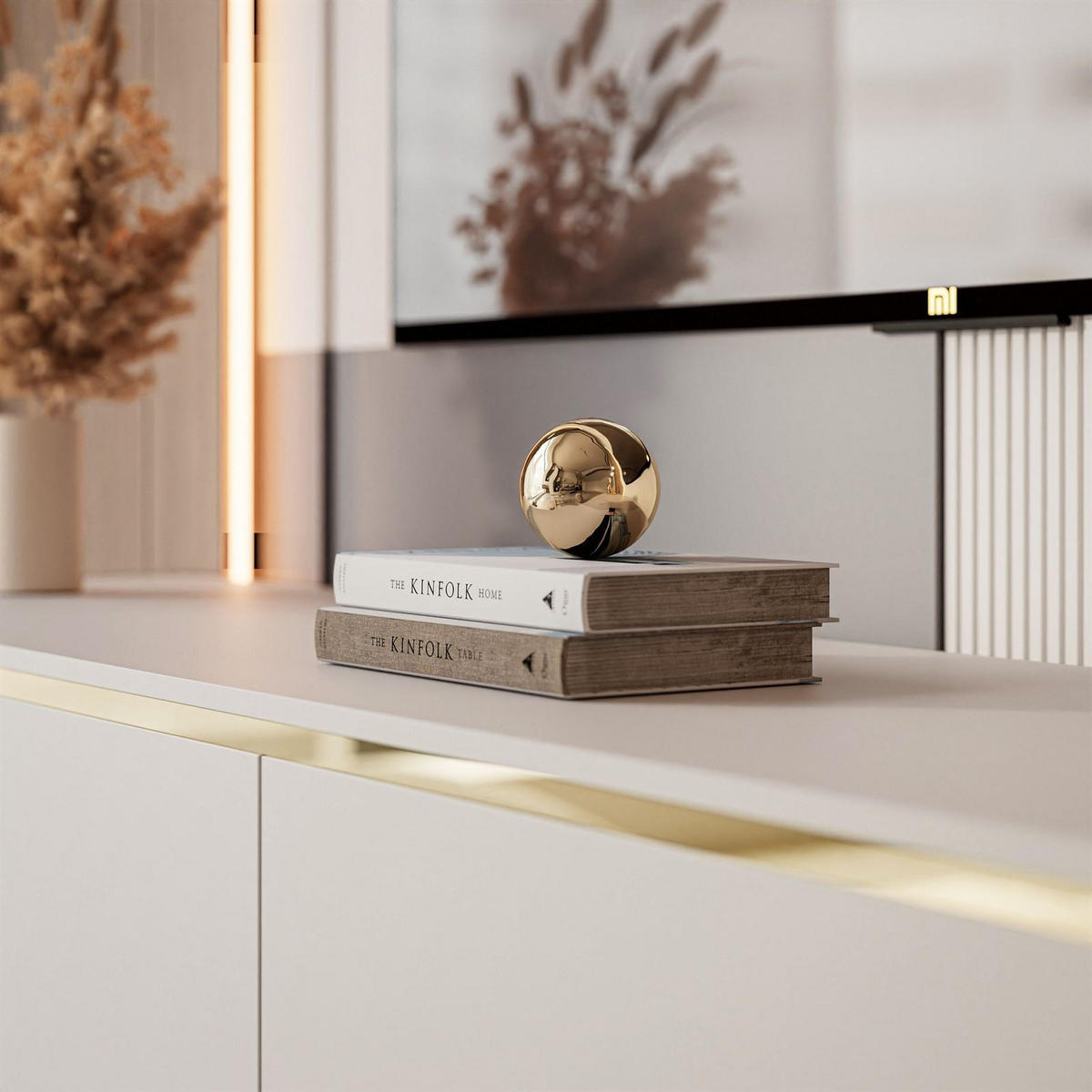 HÄNGESCHRANK TV-Möbel AURORA Kaschmir - Kaschmir, Holzwerkstoff (180/32/40cm) - Lookway