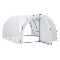 GEWÄCHSHAUS DE-11882 12 m² mit Doppeltür Weiß - Weiß, Metall (300/200/400cm) - ComfortXL