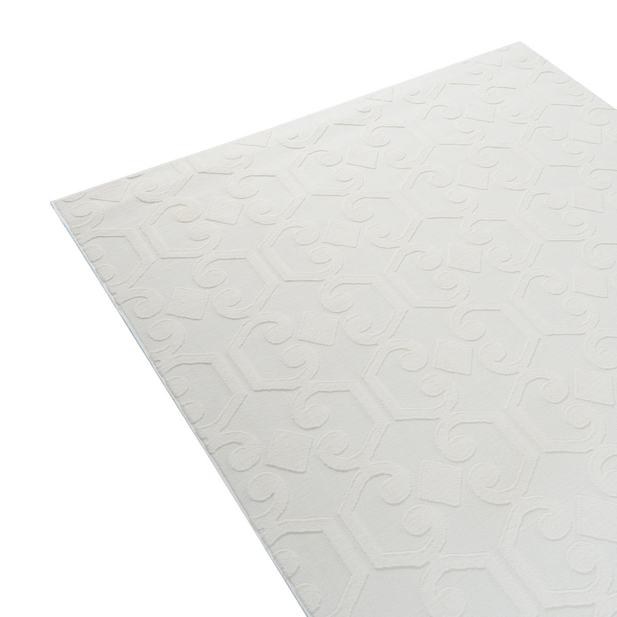 KOBEREC Krémově bílý 160/230 cm Gannett - bílá/krémová, textil (160/230cm) - Beliani