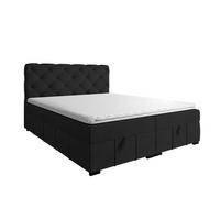BOXBETT Gisel - Schwarz, Holzwerkstoff/Textil (140/200cm) - Fun Möbel