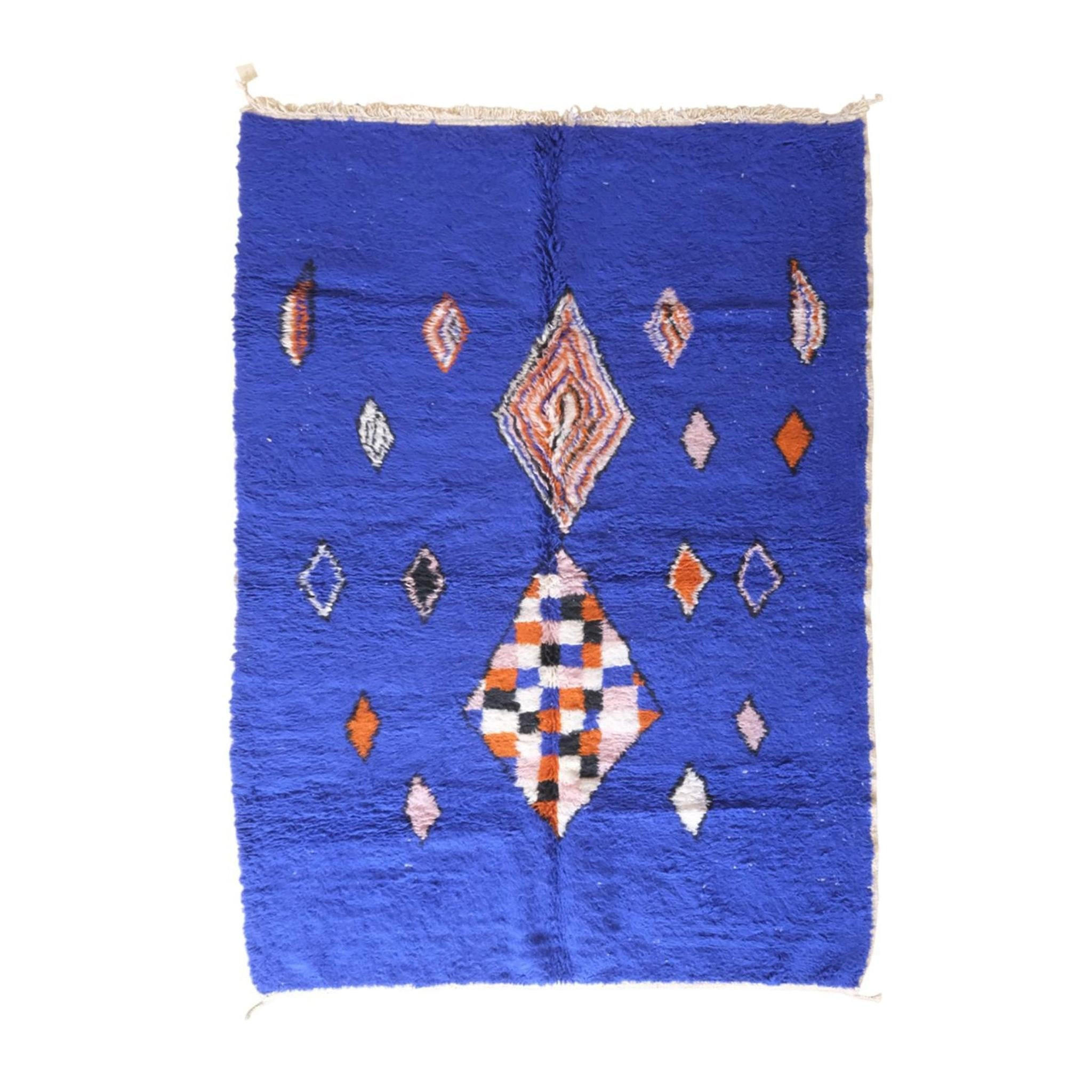 TEPPICH modern aus Wolle aus Marokko 200x 300 cm - Blau, Naturmaterialien (200/300cm) - AFK Living