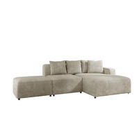 ECKSOFA Megan Xs In Poso - Beige, Holzwerkstoff/Textil (304/165cm) - Fun Möbel