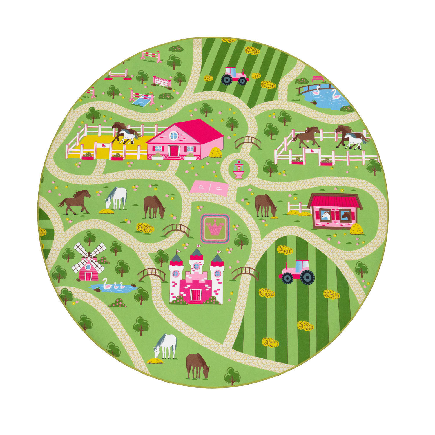KINDERTEPPICH 160/160 cm Bino 560 - Grün, Kunststoff (160/160cm) - Paco Home