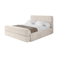 POLSTERBETT mit Bettkasten, Fußteil und Lattenrost, Boxbett ohne Matratze - ENORA-Z 120x200 Beige - Beige, Holzwerkstoff/Textil (120/200cm) - ALTDECOR