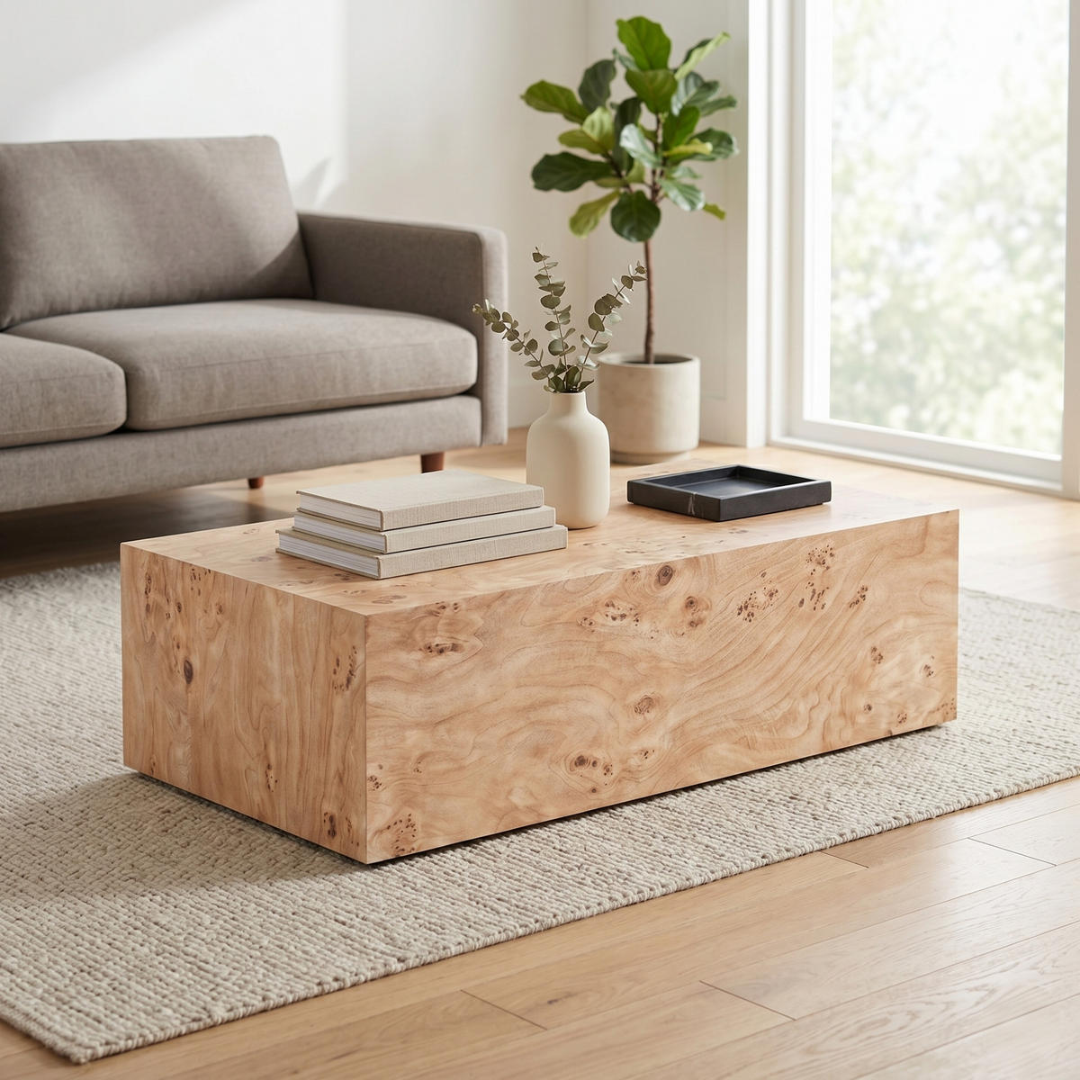 COUCHTISCH DE-37342 mit Holzoptik und stabiler Konstruktion Naturholz - Eichefarben, Holzwerkstoff (90/50/30cm) - ComfortXL