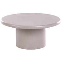 KONFERENČNÍ STOLEK Taupe Yukon - béžová/šedohnědá, kompozitní dřevo (80/80/37cm) - Beliani