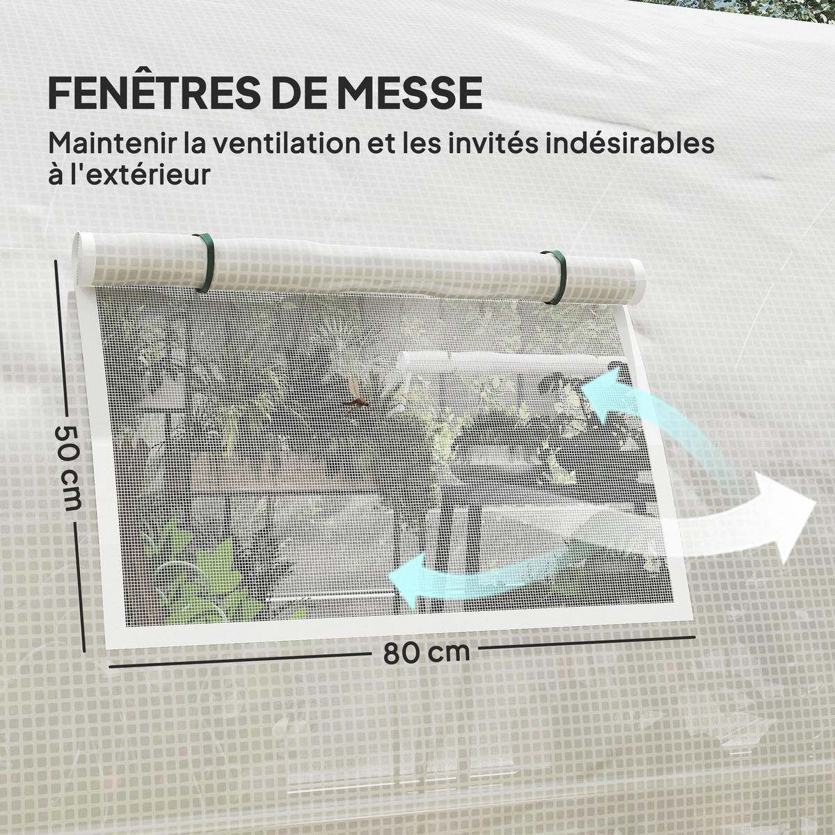 GEWÄCHSHAUS DE-12029 18 m² mit 2 Türen & 8 Fenstern Weiß - Weiß, Kunststoff (300/200/600cm) - ComfortXL