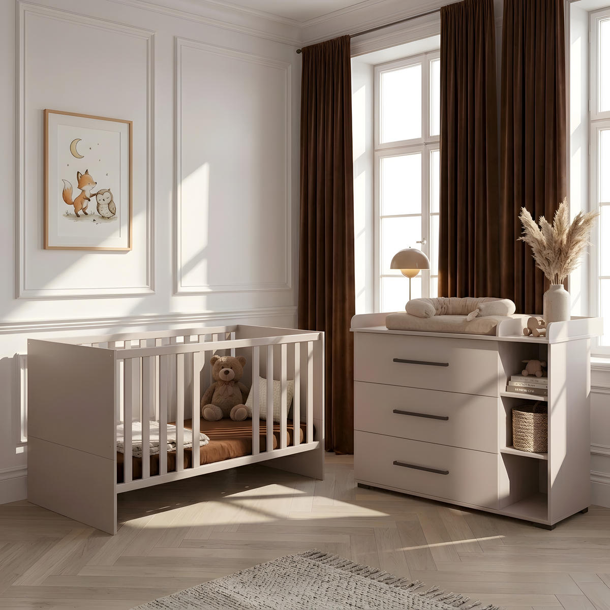 BABYBETT Essentials Premium Cashmere - Hellbraun, Holz/Holzwerkstoff (70/140cm) - arthur berndt