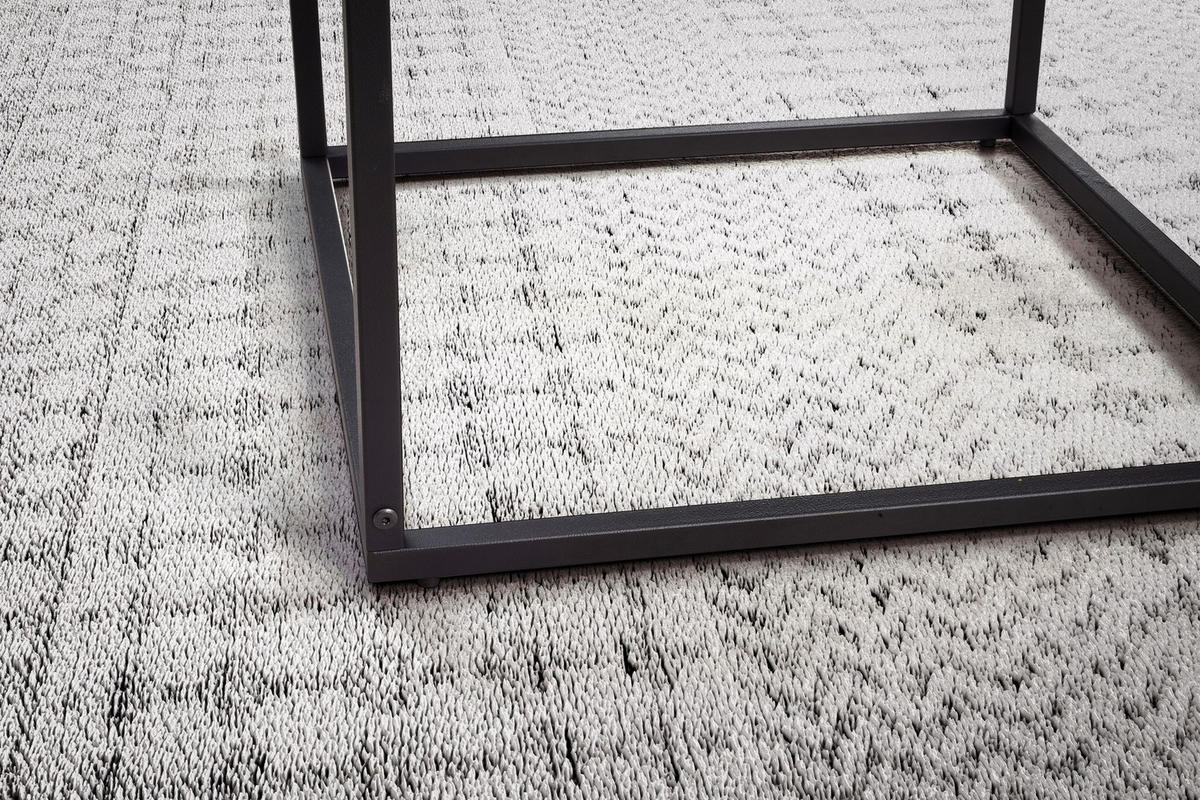 COUCHTISCH Quadratisch in Schwarz aus Glas und Metall, 58x58x43.5 cm - Schwarz, Glas/Metall (58/58/44cm) - KADIMA DESIGN