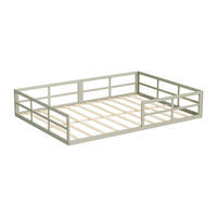 BODENBETT AUS METALL Minno Greige 205 x 145 cm ohne Matratze - Greige, Metall - VitaliSpa