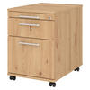 ROLLCONTAINER - mit Hängeregistratur 58/42,8/59 cm in Wildeiche Relinggriff (Kunststoff) - Wildeiche, Holzwerkstoff (42.8/59/58cm) - bümö