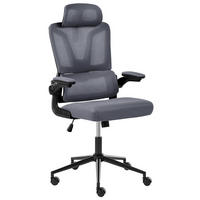 BÜROSTUHL Dunkelgrau Kryos - Dunkelgrau, Textil (64/116/64cm) - Beliani