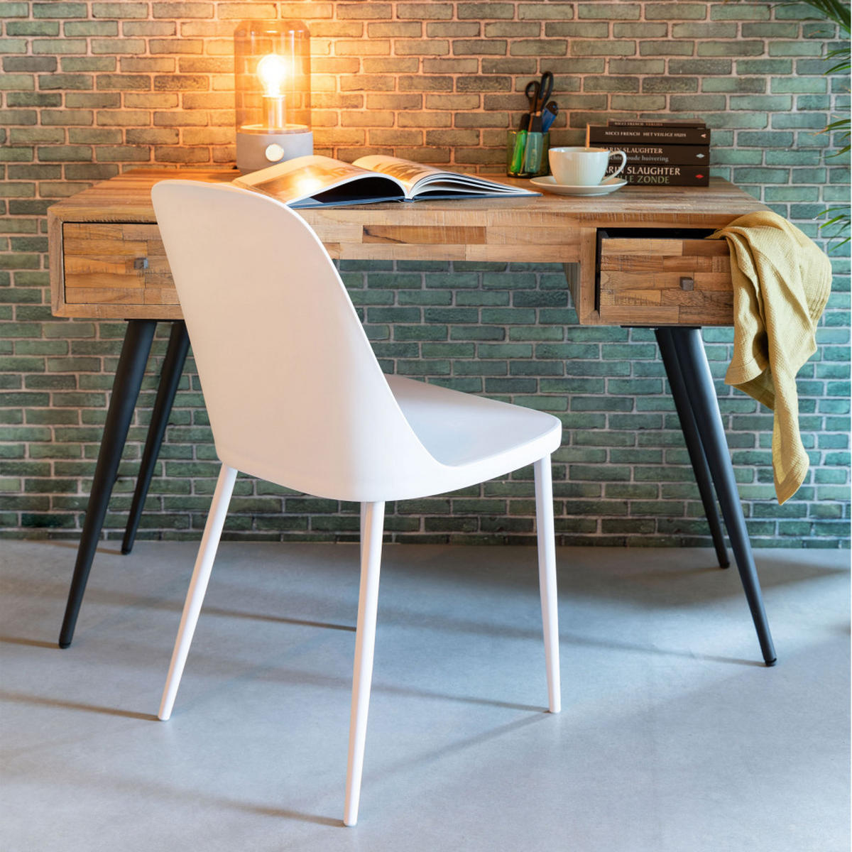 DESIGN-STUHL - Plastik - Rosa - 2er-Set - Pink, Kunststoff (46/85/54cm) - Drawer