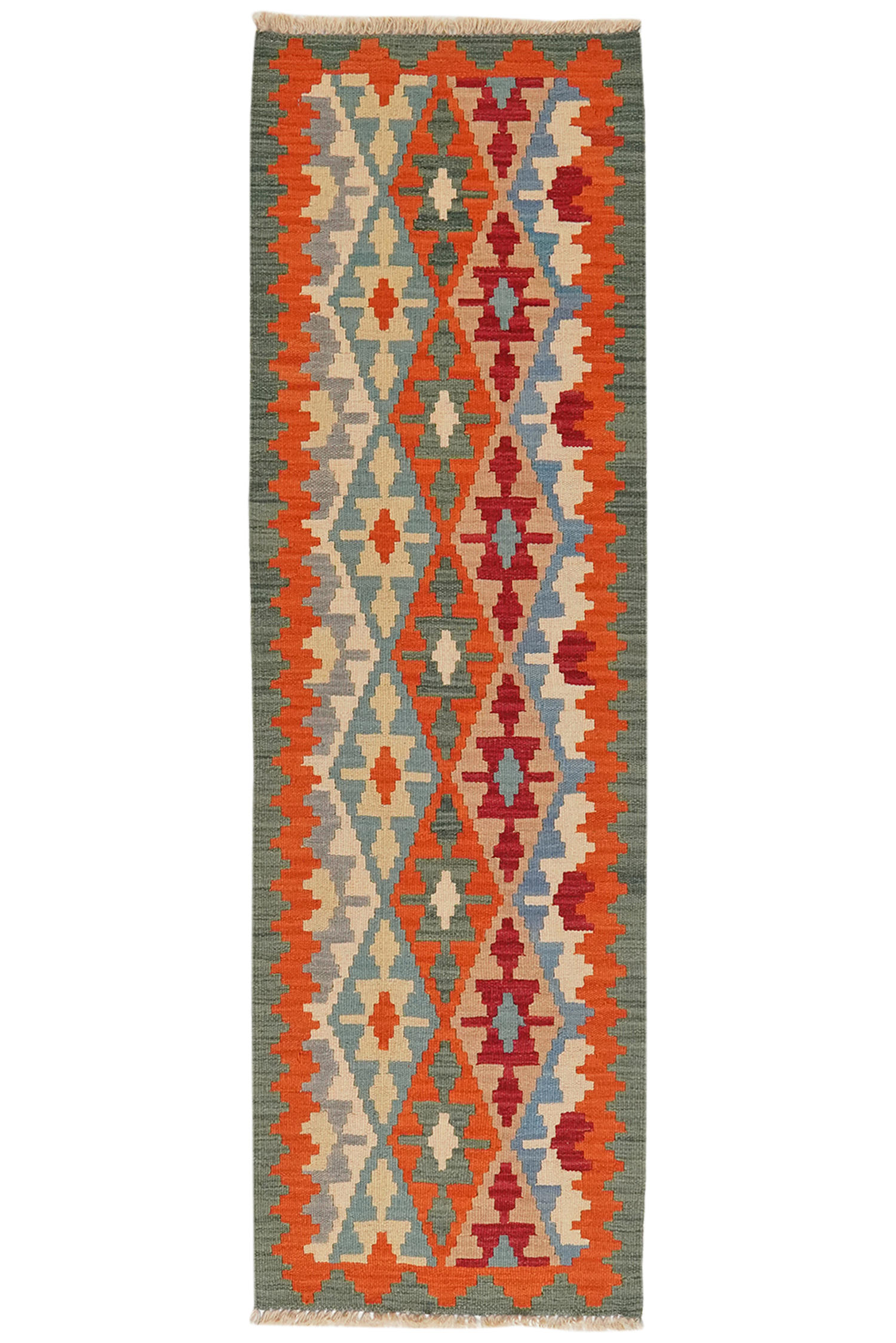 HANDWEBTEPPICH Kelim Gashgai Mehrfarbig 187/57 cm Schurwolle - Multicolor, Textil (57/187cm) - Looma