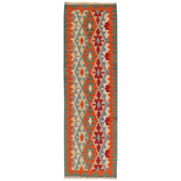 HANDWEBTEPPICH Kelim Gashgai Mehrfarbig 187/57 cm Schurwolle - Multicolor, Textil (57/187cm) - Looma