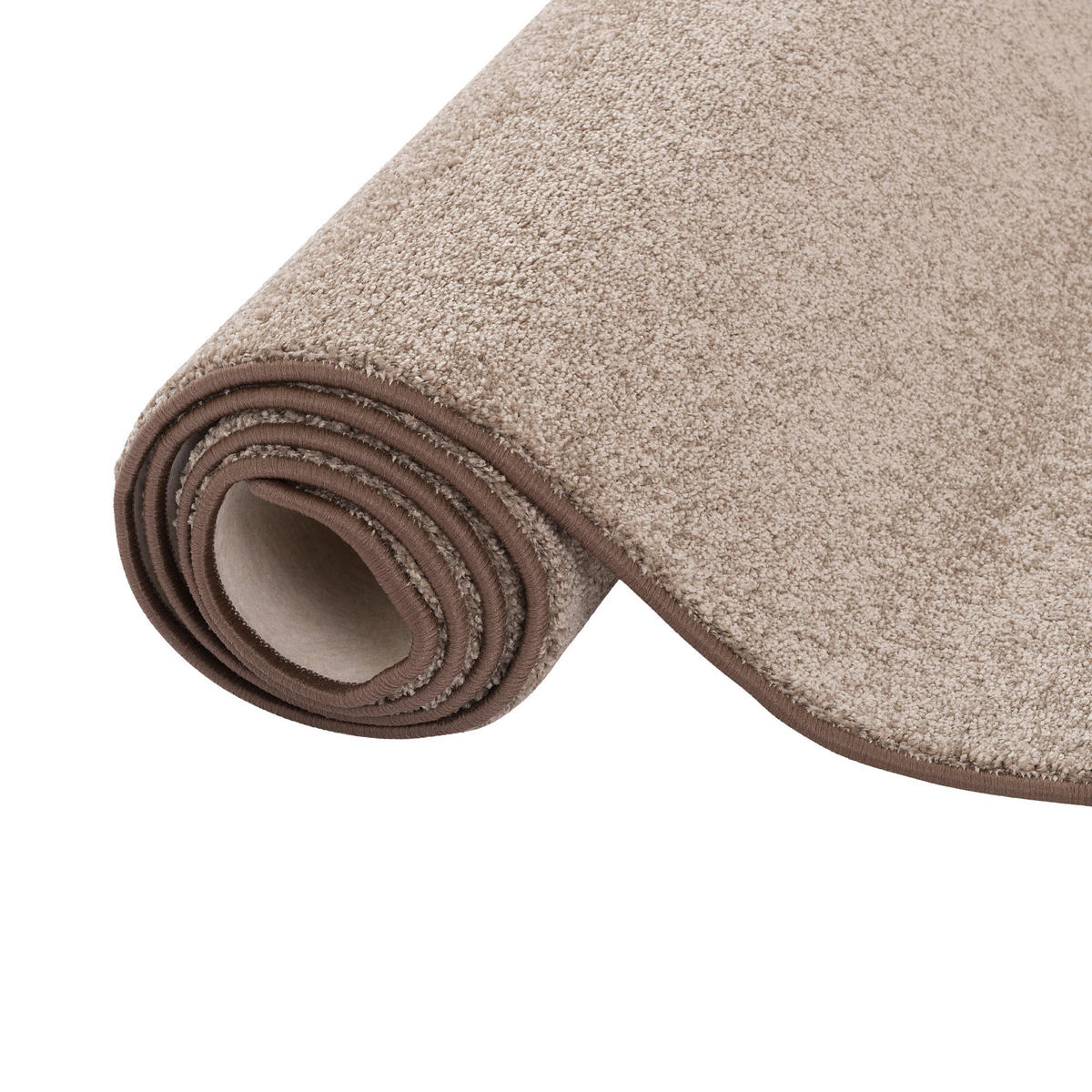 HOCHFLOR VELOURS TEPPICH LUNA - Taupe, Textil (160/160cm) - Snapstyle