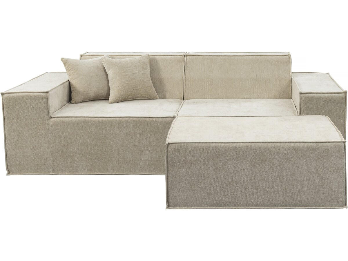 EINZELSOFA lusso beige - Beige, Textil (100/70/220cm) - Habitat Garten