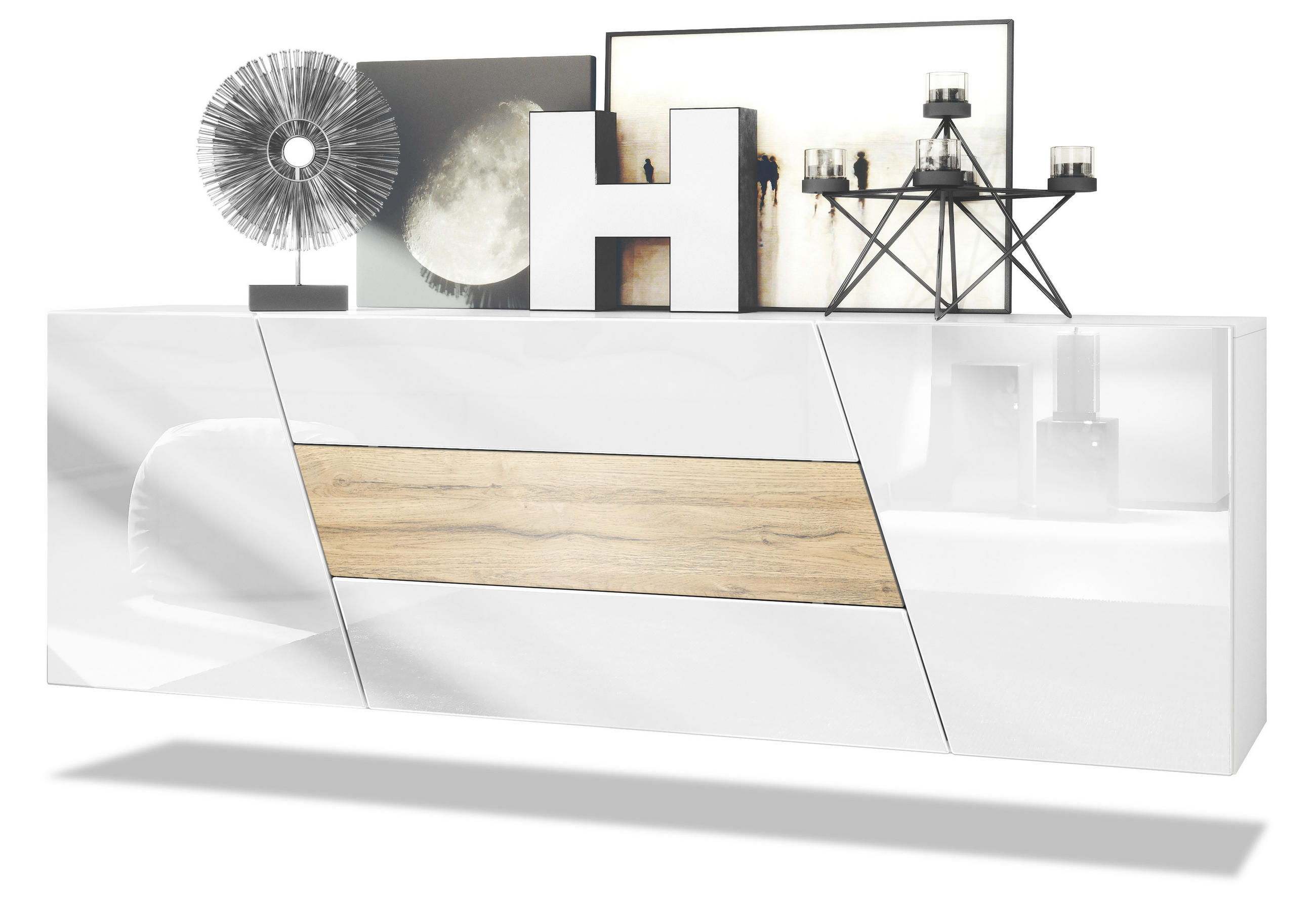 Vladon Sideboard Eiche 178x57.5x38.5 cm