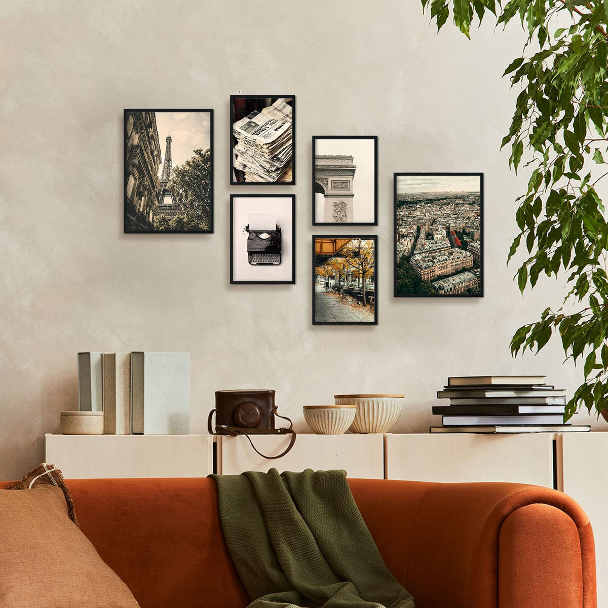 POSTER Set Mit 6 Vintage Paris A3 & A4 Rahmenlos - Klar, Papier (29/3cm) - Nacnic