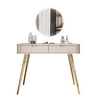 SCHMINKTISCH ZAIRA mit LED Spiegel Kaschmir - Kaschmir, Holzwerkstoff (103/80/49cm) - Lookway