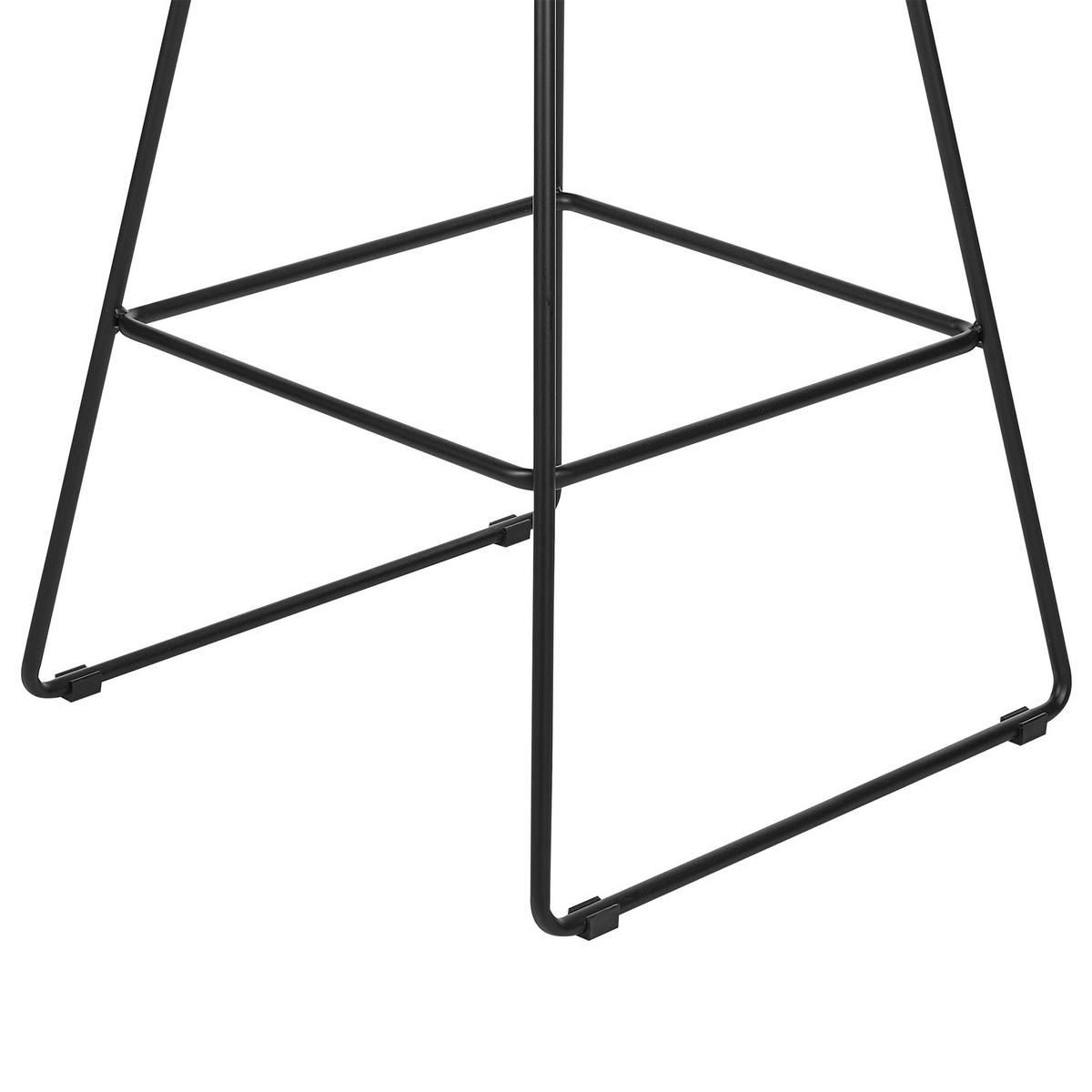 BARSTUHL 2er-Set Metall Schwarz Fredonia - Schwarz, Textil/Metall (50/97/49cm) - Beliani