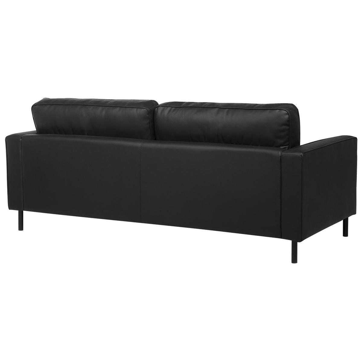 SOFA-SET 4-sitzer Leder Schwarz Savalen - Schwarz, Leder (204/87/91cm) - Beliani