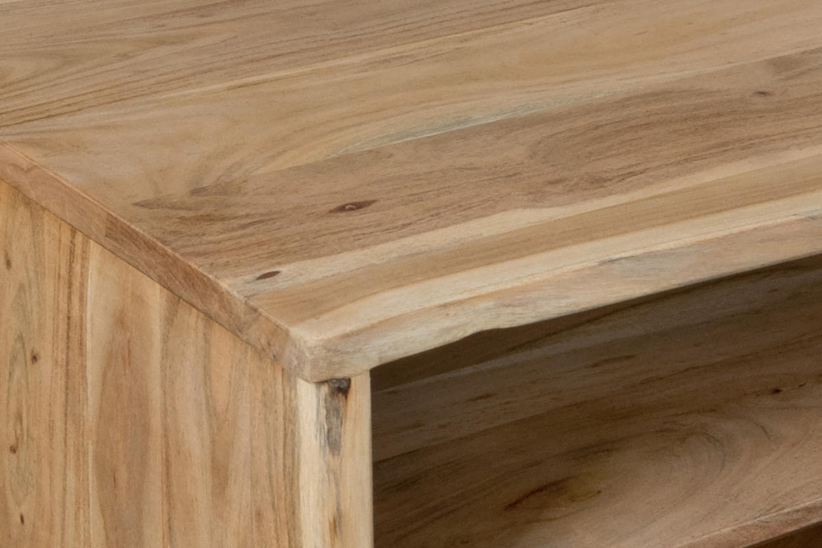 COUCHTISCH DAHLIA - Beige/Naturfarben, Akazienholz/Holz (70/130/45cm) - SAM