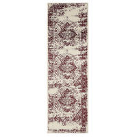 VINTAGE-LÄUFER Suki 80/240 cm - Rot/Creme, Kunststoff (80/240cm) - benuta