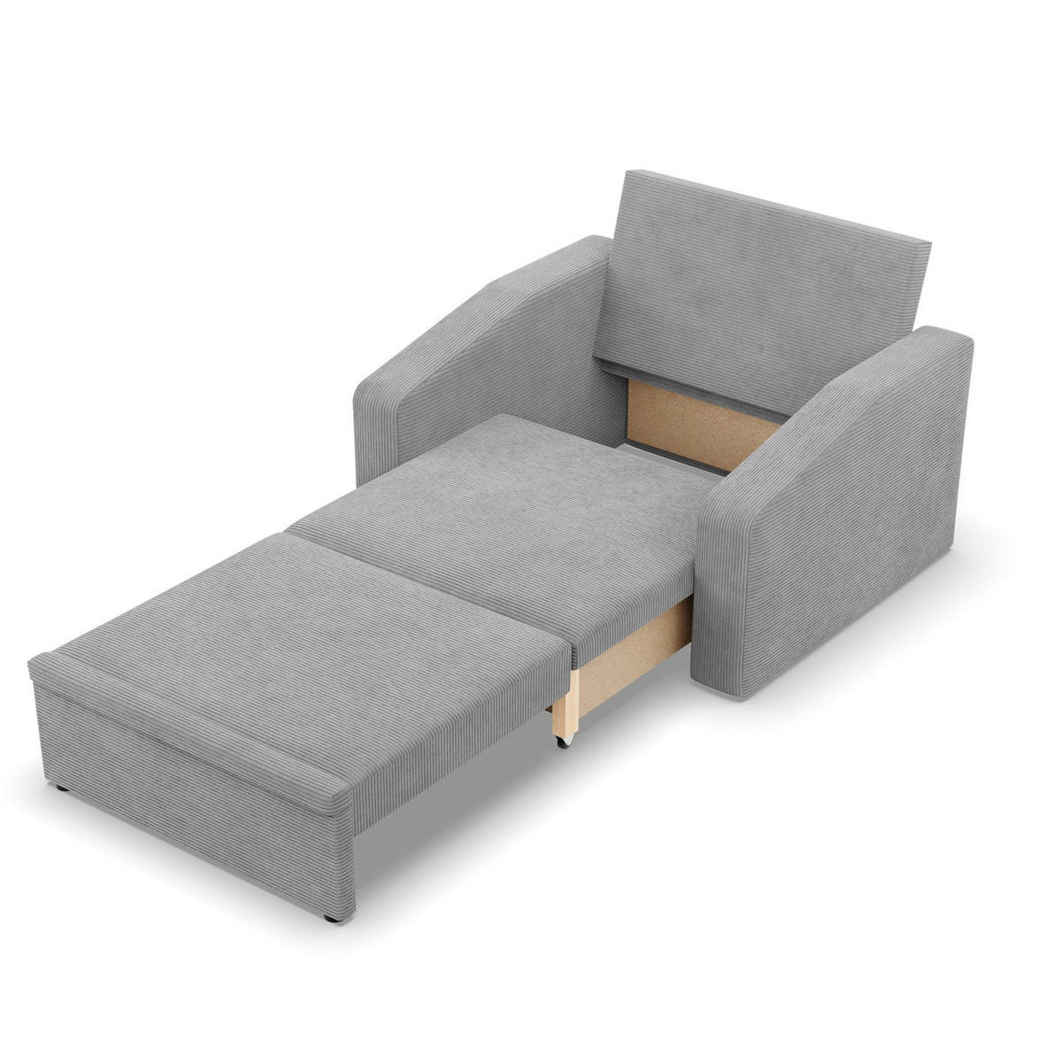 LOUNGESESSEL ORBIT, 90 CM, Cord - Grau - Grau, Textil (118/80/87cm)