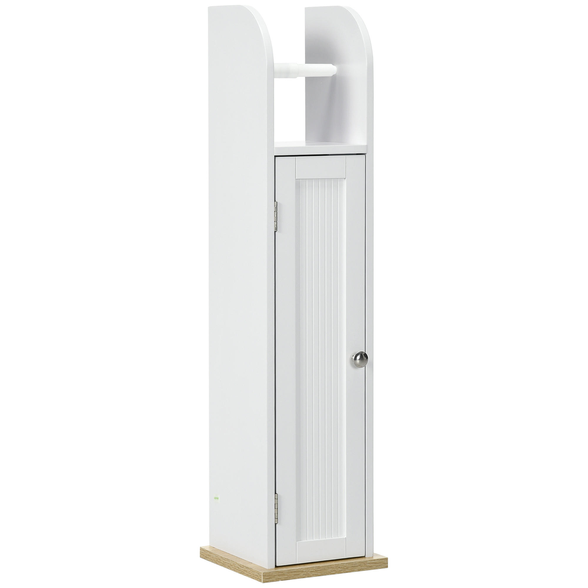 TOILETTENPAPIERHALTER DE-12471 mit schrank 20/20/80 cm Weiß - Weiß, Holzwerkstoff (20/80/20cm) - ComfortXL