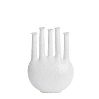 VASE Bekapo Weiß 34/14/48 cm - Weiß, Keramik (48cm) - Light & Living