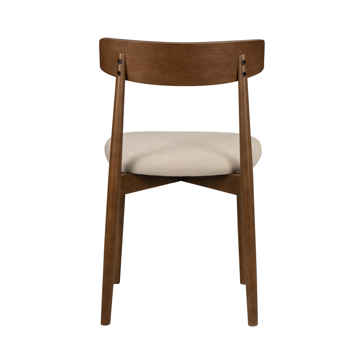 ESSZIMMERSTUHL - 2er-Set - Eiche massiv / Beiger Webstoff - Eichefarben/Beige, Holz/Textil (47/78/51cm) - home24