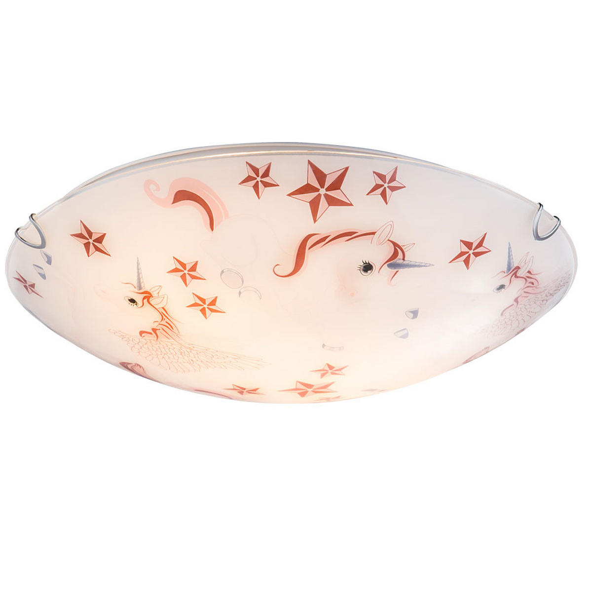 LED DECKENLEUCHTE Natalie Metall Rosa - Rosa, Glas (30/30/8.5cm) - Globo Lighting