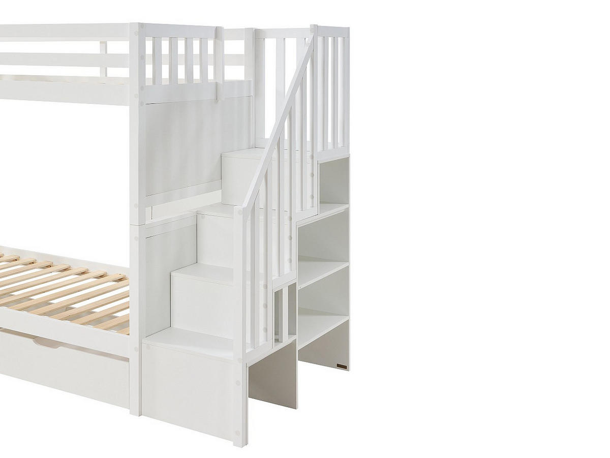 ETAGENBETT - 2 Personen - Holz, Platte - Weiß - - Weiß, Holz (90/190cm) - Vente-Unique