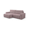 ECKSOFA Masina Rosa, Schlafsofa aus Cordstoff - Rosa, Holzwerkstoff (245/143cm) - Bettso