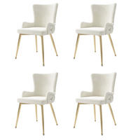 ESSZIMMERSTUHL 4er-Set Samt Metallbeine Beige - Beige, Metall (47/85/49.1cm) - Meubliv